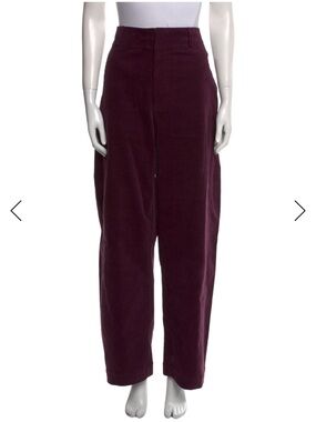 Apiece Apart Wide-Leg High-Rise Pants - Plum
